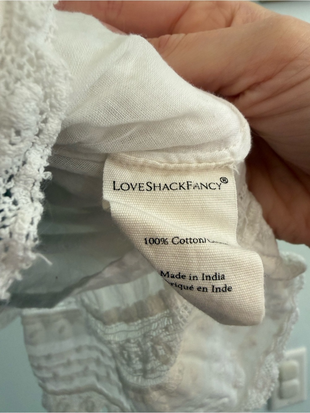 Loveshackfancy Quincy Dress White Ruffle Lace Mini Size Small - Picture 10 of 10